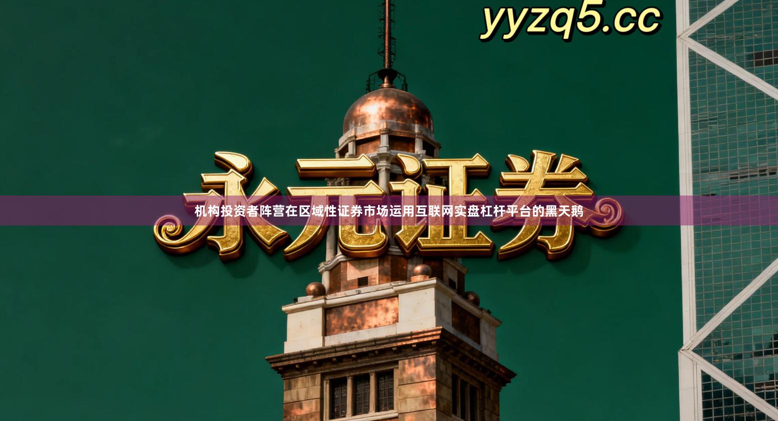 机构投资者阵营在区域性证券市场运用互联网实盘杠杆平台的黑天鹅